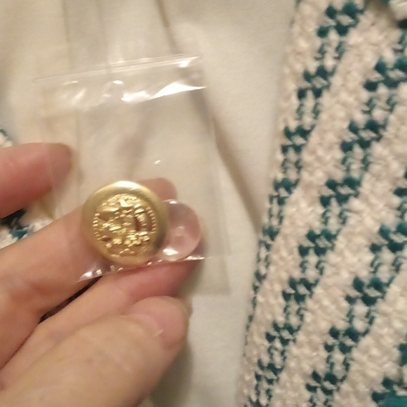 NWOT - G By Giuliana Green & White Women's Business Blazer - Size Small - Picture 4 of 6